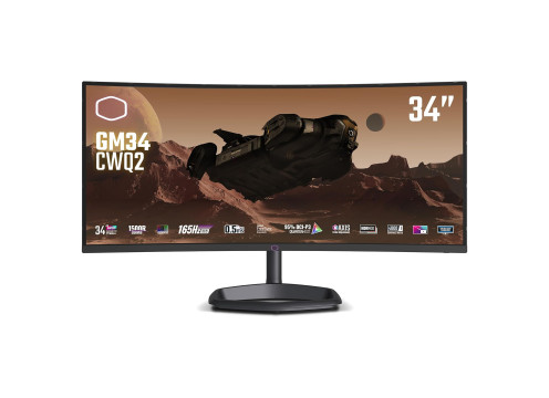 מסך מחשב קעור לגיימינג CoolerMaster 34" GM34-CWQ2 VA UWQHD 180Hz 0.5ms 1500R