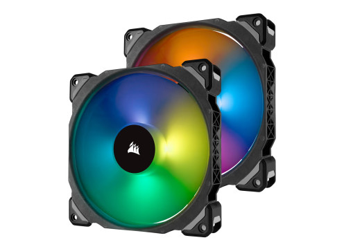 Corsair ML140 PRO RGB LED 140MM PWM Premium Magnetic Levitation Fan 2 Pack