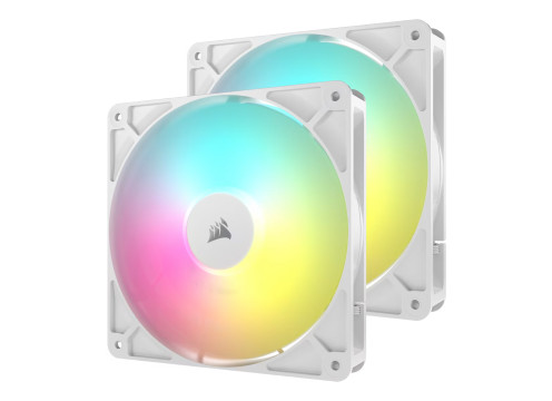 Corsair RS140 ARGB 140mm PWM Fans White - Dual Pack