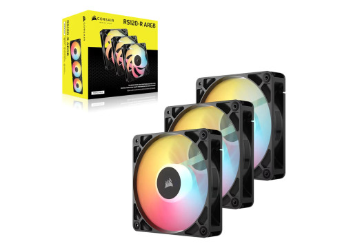 Corsair RS120-R ARGB 120mm PWM Reverse 3xFans - Black