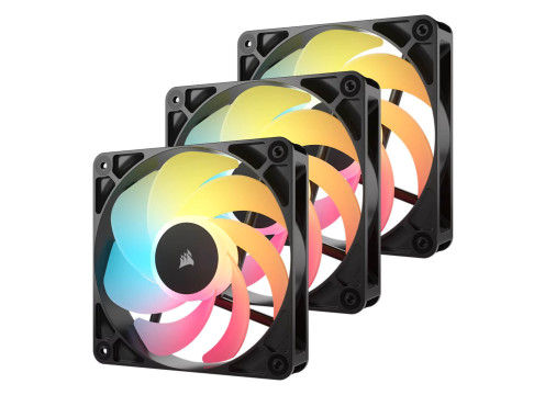Corsair RS120-R ARGB 120mm PWM Reverse 3xFans - Black