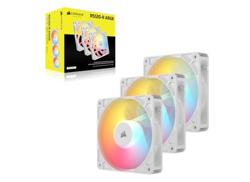 Corsair RS120-R ARGB 120mm PWM Reverse 3xFans - White