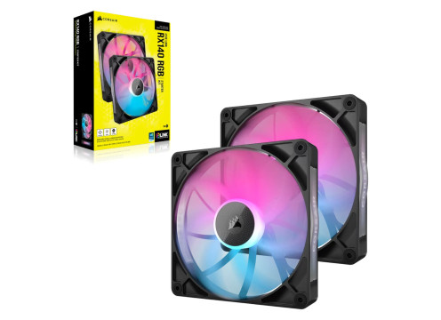 Corsair iCUE LINK RX140 RGB 140mm PWM 2xFans Starter Kit - Black