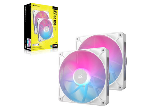 Corsair iCUE LINK RX140 RGB 140mm PWM 2xFans Start Kit White