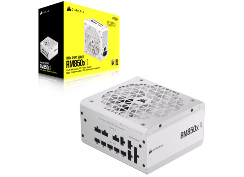 ספק כוח Corsair PSU 850W RM850x SHIFT 80+ Gold Fully Modular White
