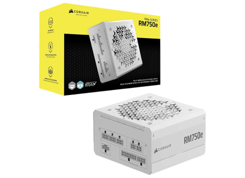 ספק כוח Corsair RM750e 750W ATX 3.1 Gold Fully Modular White