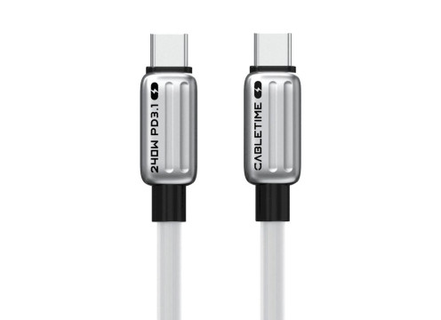 CABLETIME USB-C 240W Charging Cable 2m - White