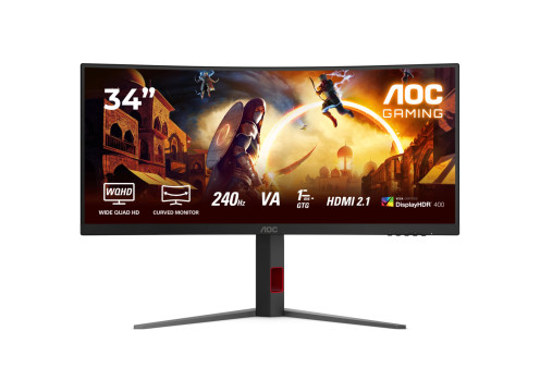 מסך מחשב קעור לגיימינג AOC 34" CU34G4Z VA QHD 240Hz 0.3ms 1500R