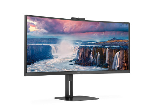 מסך מחשב קעור עם מצלמת רשת AOC 34" VA QHD 100Hz 1ms 1500R