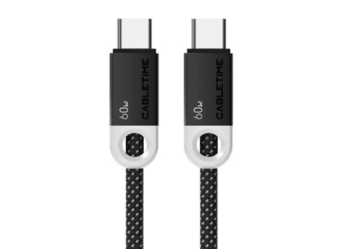 CABLETIME USB-C 60W Charging Cable 2m - Black