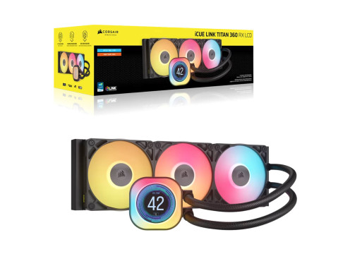 Corsair iCUE LINK TITAN 360 RX LCD AIO Liquid CPU Cooler