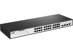 Switch 24 Port 10/100, 2 Gigabit uplink ports, unmanaged, Metal
