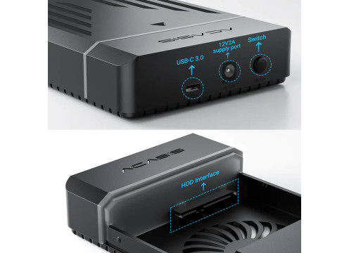 Acasis USB-C 3.0 to 3.5" SATA3 HDD/SSD Enclosure