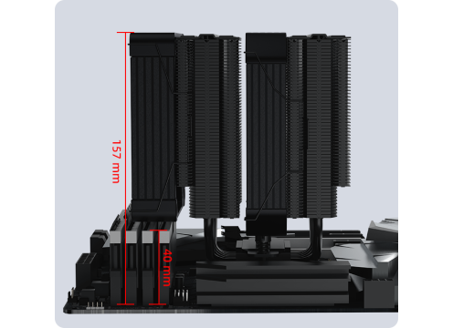 Coolleo Etian P60T Symphony V2 ARGB Black CPU Cooler