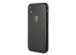 CG Mobile כיסוי קשיח מקרבון (פחמן) לאייפון XR בצבע שחור פרארי רשמי