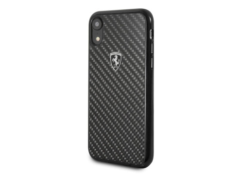 CG Mobile כיסוי קשיח מקרבון (פחמן) לאייפון XR בצבע שחור פרארי רשמי