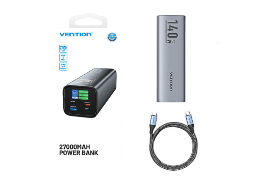 סוללת גיבוי ניידת Vention 27000mAh 140W PD 3.1