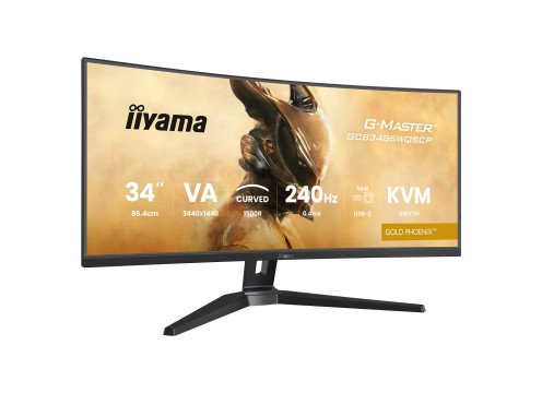 מסך מחשב קעור לגיימינג IIYAMA 34" G-Master VA UWQHD 240Hz 0.4ms 1500R