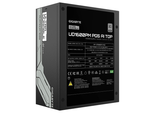 ספק כוח Gigabyte UD1600PM PG5 AI TOP 1600W PCIe 5.0 80+ Platinum Modular