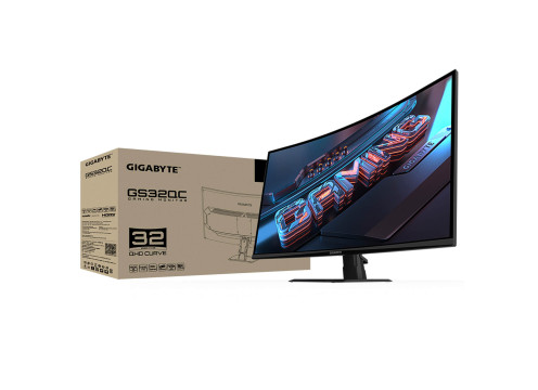 מסך מחשב קעור לגיימינג Gigabyte 31.5" GS32QC VA QHD 165Hz 1ms 1500R
