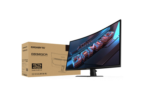 מסך מחשב קעור לגיימינג Gigabyte 31.5" GS32QCA VA QHD 180Hz 1ms 1500R