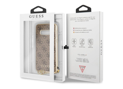 CG Mobile כיסוי קשיח בצבע חום לגלקסי S10 LITE לוגו GUESS רשמי