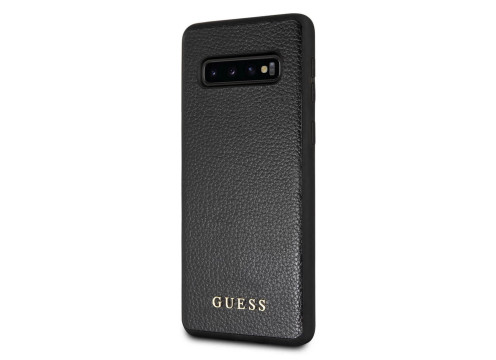 CG Mobile כיסוי קשיח מעור לגלקסי S10+ בצבע שחור GUESS רשמי