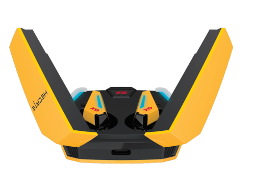 אוזניות אלחוטיות לגיימינג עם ביטול רעשים אקטיבי Edifier TWS GX07 צבע צהוב