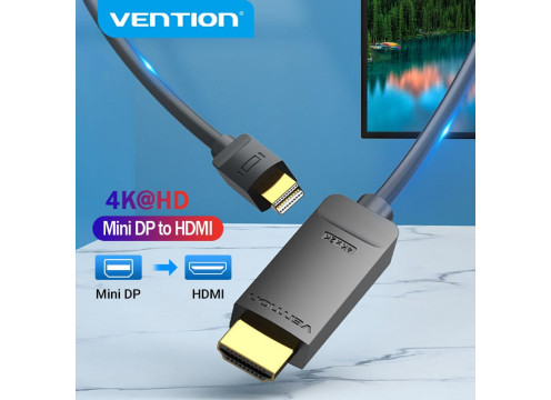 Vention mini DP 1.2 to HDMI 1.4 4K 2m Cable