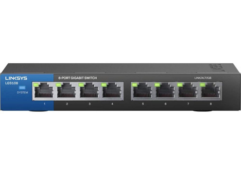 רכזת רשת Linksys LGS108 8-Port Business Desktop Gigabit