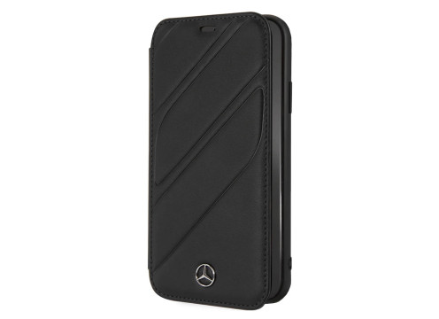 CG Mobile כיסוי ספר מעור לאייפון XR בצבע שחור מרצדס רשמי