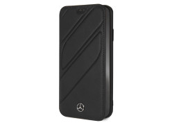CG Mobile כיסוי ספר מעור לאייפון XS MAX בצבע שחור מרצדס רשמי
