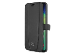 CG Mobile כיסוי ספר מעור אמיתי לגלקסי S10 בצבע שחור מרצדס רשמי