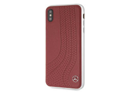 CG Mobile כיסוי קשיח מעור לאייפון XS MAX בצבע אדום מרצדס רשמי