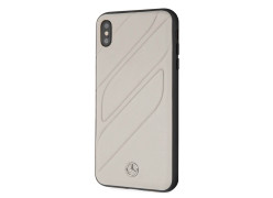 CG Mobile כיסוי קשיח מעור לאייפון XS MAX בצבע אפור מרצדס רשמי