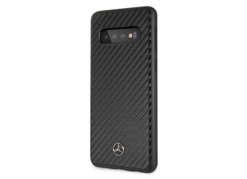 CG Mobile כיסוי קשיח מעור לגלקסי S10 בצבע שחור מרצדס רשמי