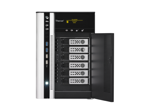 Thecus Large business 6-bay Mini-tower Advanced NAS with optional 10Gb Lan