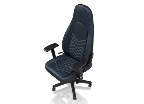 Noblechairs ICON Real Leather Gaming Chair Midnight Blue/Graphite - Leather