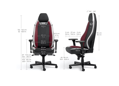 כיסא מנהלים Noblechairs LEGEND Black/White/Red בצבע שחור/לבן/אדום