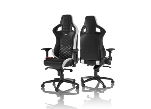 Noblechairs EPIC Real Leather Gaming Chair Black/White/Red
