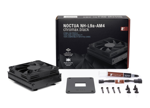 Noctua NH-L9A-AM4 chromax.black Low-profile CPU Cooler for AM4