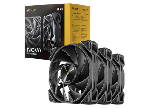 Antec Nova 120 120mm PWM Black 3x Fans