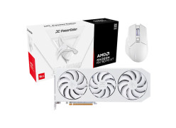 מארז - עכבר ALPHYN AM10 + כרטיס מסך PowerColor Hellhound Spectral White RX 9070 XT 16GB GDDR6
