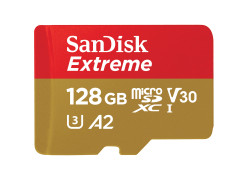 כרטיסי זיכרון SanDisk 128GB Extreme (Read: 190MBs | Write: 90MBs) microSD