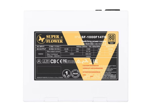 ספק כוח Super Flower Leadex V Gold Pro 1000W PCIE 5.1 White