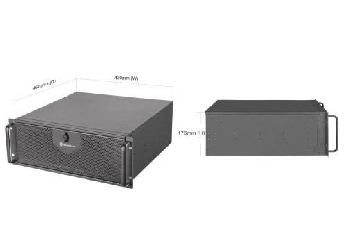 SilverStone RM42-502 4U Black Case