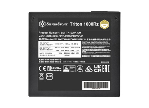 SilverStone 1000W Triton 1000Rz Gold ATX 3.1 Fully Modular Power Supply