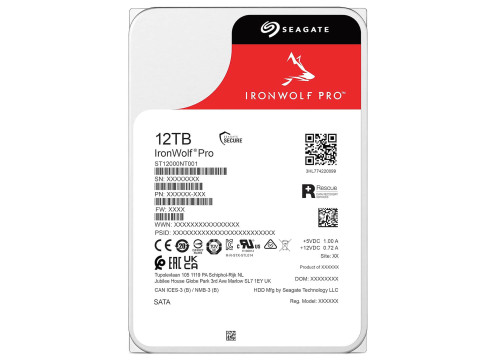 Seagate 12TB 512MB 7200 SATA3 NAS IronWolf Pro