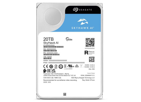 Seagate 20TB 256MB 7200 SATA3 3.5" HDD Skyhawk AI