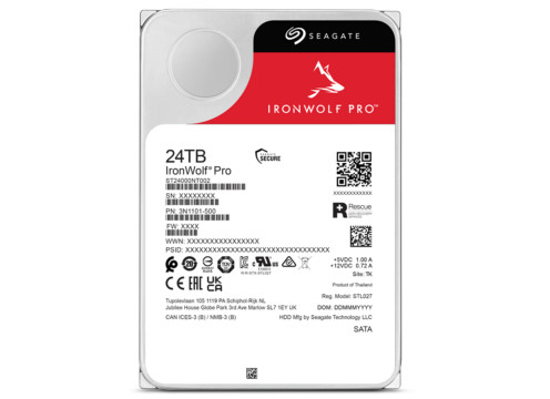 Seagate IronWolf Pro 24TB HDD 7200 512MB 3.5" SATA3 NAS
